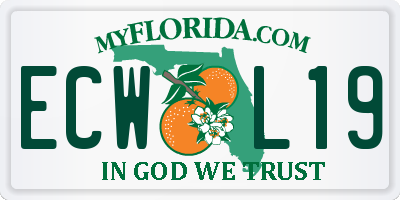 FL license plate ECWL19