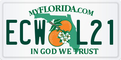 FL license plate ECWL21