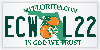 FL license plate ECWL22