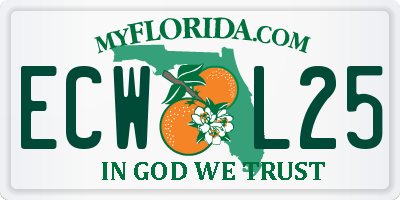 FL license plate ECWL25