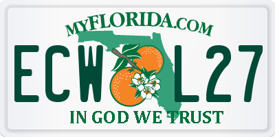 FL license plate ECWL27