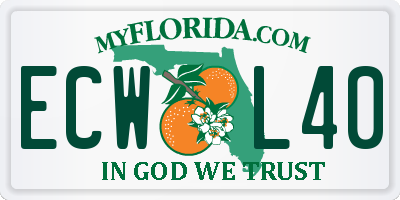 FL license plate ECWL40