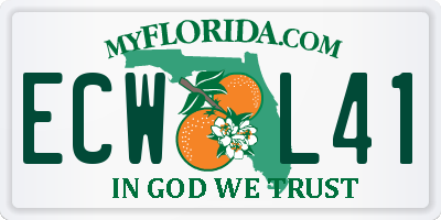 FL license plate ECWL41