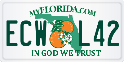 FL license plate ECWL42