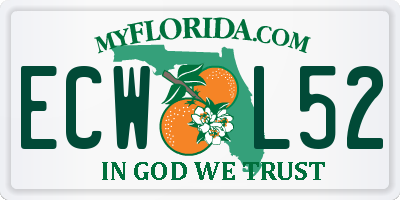 FL license plate ECWL52