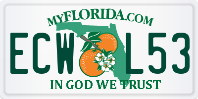 FL license plate ECWL53