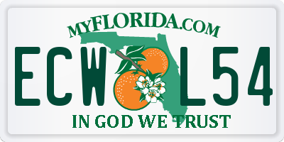 FL license plate ECWL54
