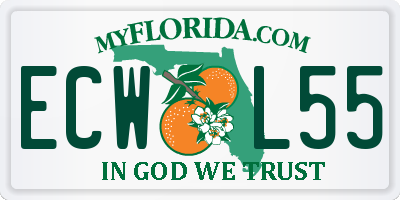 FL license plate ECWL55