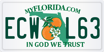 FL license plate ECWL63