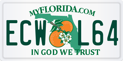 FL license plate ECWL64