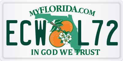FL license plate ECWL72