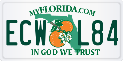 FL license plate ECWL84