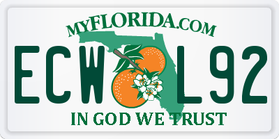 FL license plate ECWL92