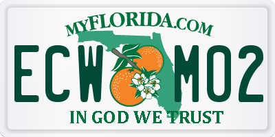 FL license plate ECWM02