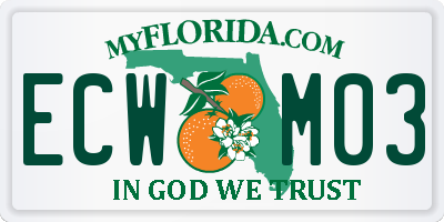 FL license plate ECWM03
