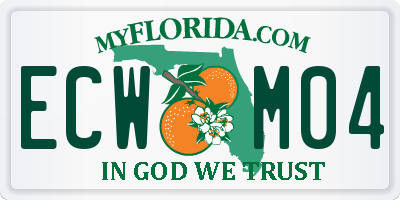 FL license plate ECWM04