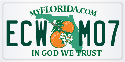 FL license plate ECWM07