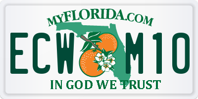 FL license plate ECWM10