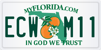 FL license plate ECWM11