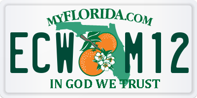 FL license plate ECWM12