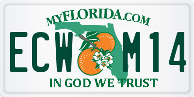 FL license plate ECWM14