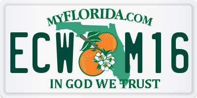 FL license plate ECWM16