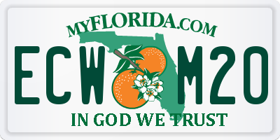 FL license plate ECWM20