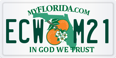 FL license plate ECWM21
