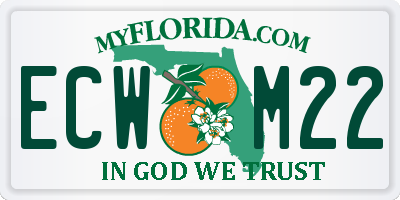 FL license plate ECWM22