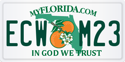FL license plate ECWM23