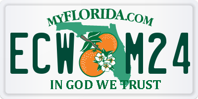 FL license plate ECWM24