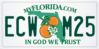 FL license plate ECWM25