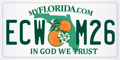 FL license plate ECWM26