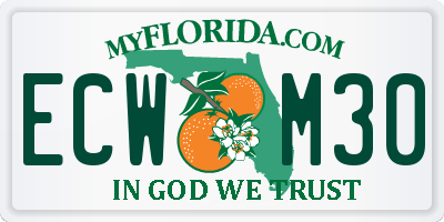 FL license plate ECWM30