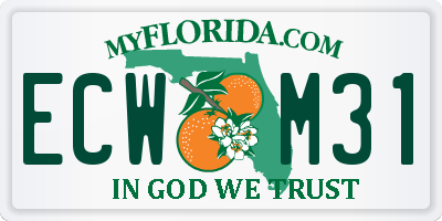 FL license plate ECWM31