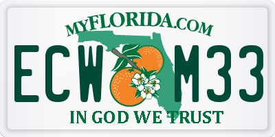 FL license plate ECWM33