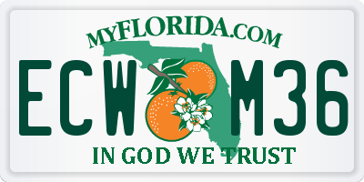FL license plate ECWM36