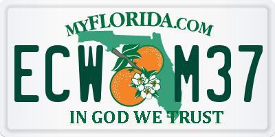 FL license plate ECWM37