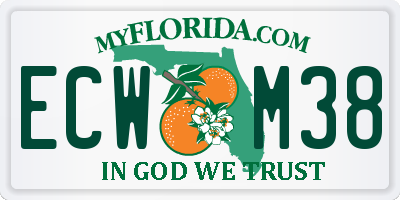 FL license plate ECWM38