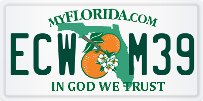 FL license plate ECWM39
