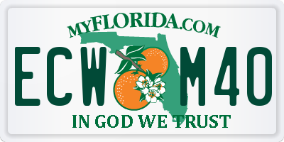 FL license plate ECWM40