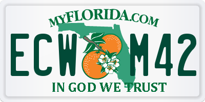 FL license plate ECWM42