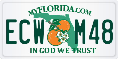 FL license plate ECWM48