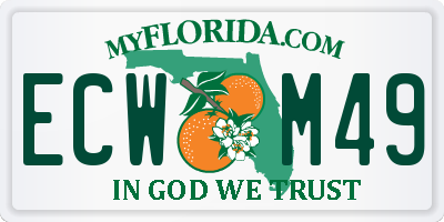 FL license plate ECWM49