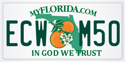 FL license plate ECWM50