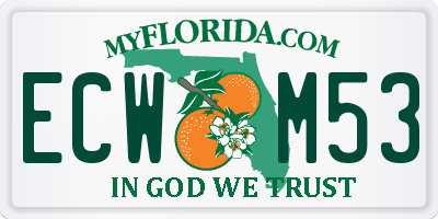 FL license plate ECWM53