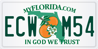 FL license plate ECWM54