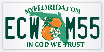 FL license plate ECWM55