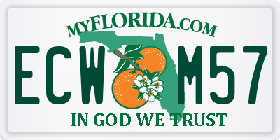 FL license plate ECWM57