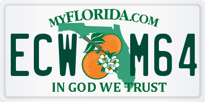 FL license plate ECWM64